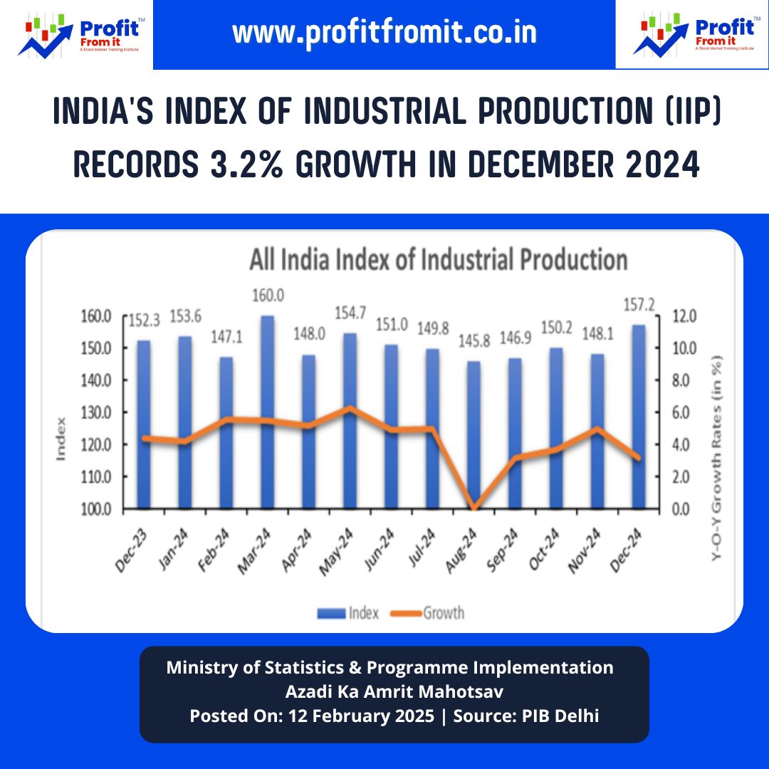 India's Index of Industrial Production (IIP) Records 3.2% Growth in December 2024